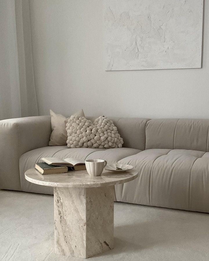 طاولة جانبية رخام ترافنتينو