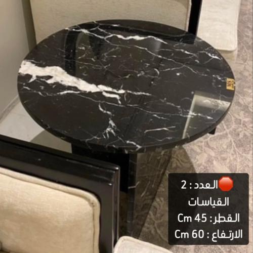 طاولات جانبية رخام اسباني العدد 2