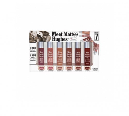 مجموعة 6 ميني احمر شفاه روج سائل ميت مات هيوز من ذا بالم - 7