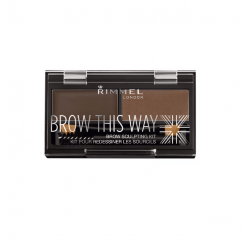 مجموعة بودرة الحواجب برو ذيس واي من ريميل لندن - بني غامق