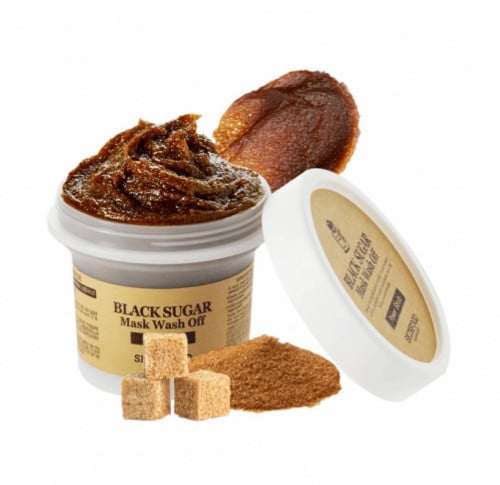 قناع الوجه بالسكر الأسود من سكن فود - 100غ