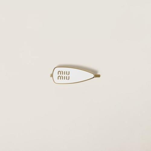 مجموعة مشبك شعر معدني مطلي - miumiu