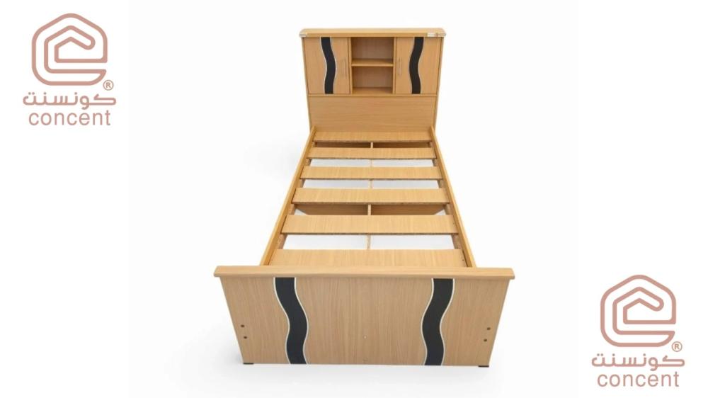 سرير فردي خشبي بإطار أسود – أفضل سرير مفرد بسعر رخيص في السعودية  كونسنت