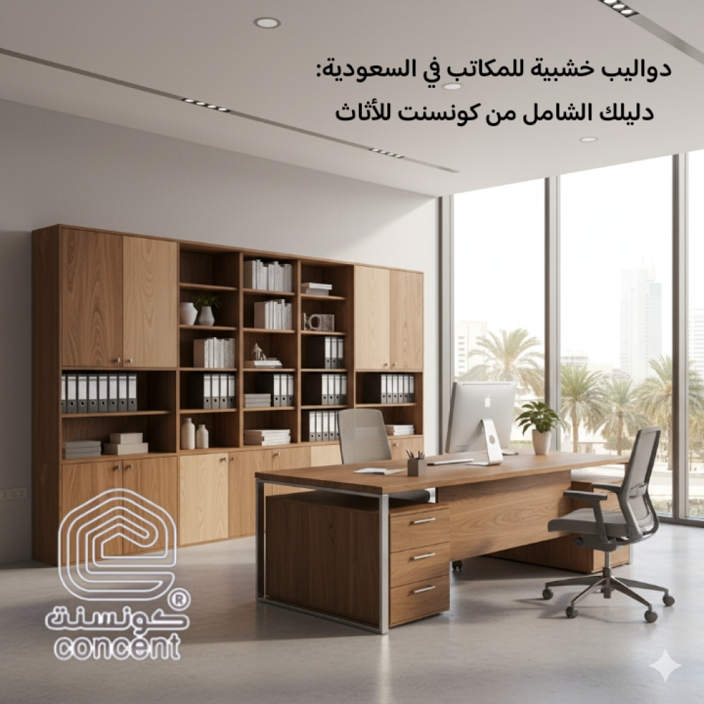 دواليب خشبية للمكاتب: أثاث مكتبي فاخر وعملي