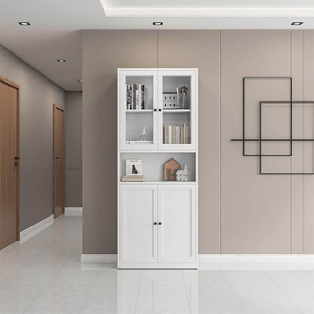 دولاب حديد أبيض متعدد الاستخدامات – تنظيم متكامل وأناقة عملية