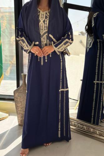 جلابية عسيري مع شيلة مطرزة