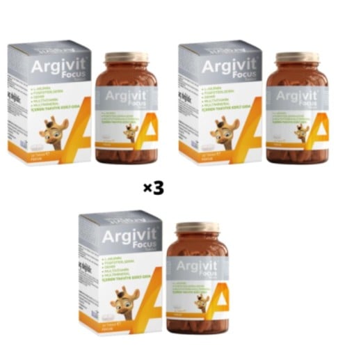 كورس 3 عبوات أقراص Argivit focus لزيادة طول القامة