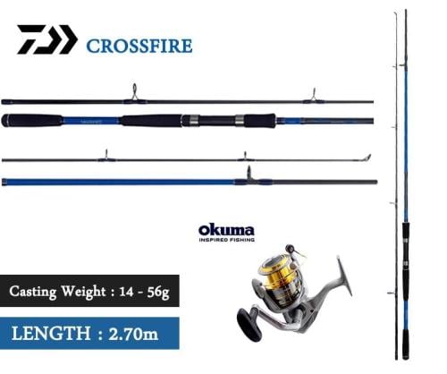 منظومة صيد كاستنج قصبة دايوا كروس فاير 270 وبكرة اكوما افنجر 4000