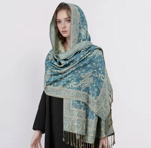 الشال الكشميري | bluish Scarf