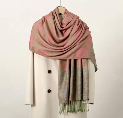 الشال الكشميري بينك ماتشا | Scarf