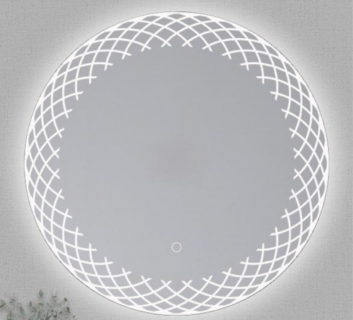 مرآة حائط مضيئة دائرية شكل مميز تعمل باللمس