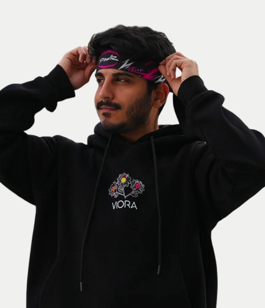 POWR Head band pink & white