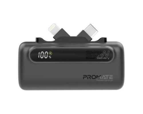 بروميت باور بانك بسعة 5000 ميلي أمبير , توصيل الطاقة بقوة 20 واط لون أسود