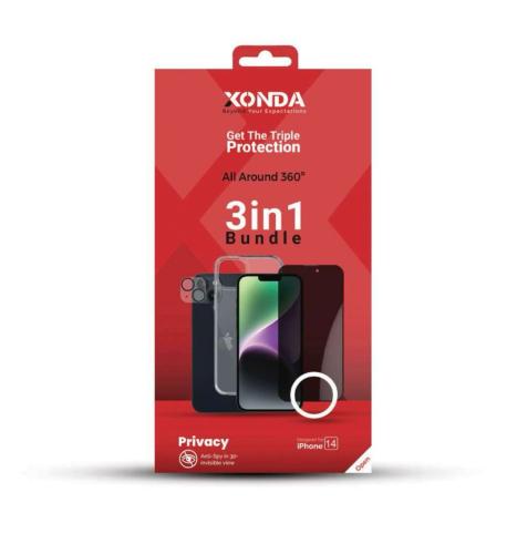 زوندا بكج حماية 3 في 1 لهاتف ايفون 14 الخصوصية
