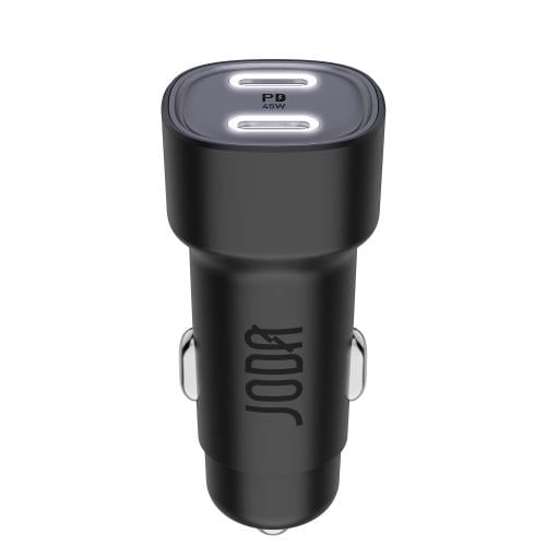 شاحن سيارة جودا  بقوة 45 واط منفذين يو اس بي - سي أسود