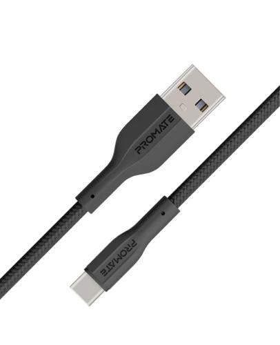 بروميت كيبل يو اس بي الى تايب سي بلاستيك 60 واط بطول 1 متر - لون أسود اكس كورد اي سي