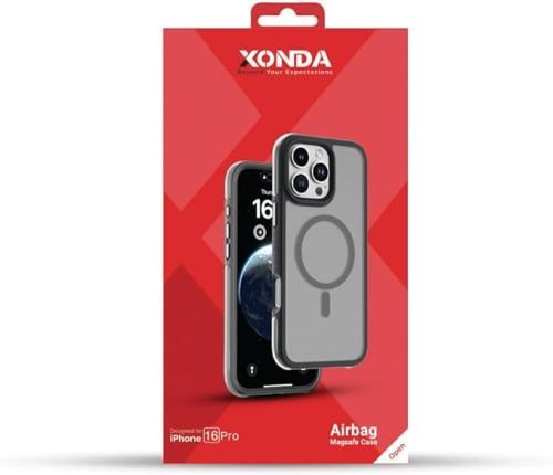 زوندا غطاء حماية ايفون 16 برو ميج سيف ايرباق، اسود