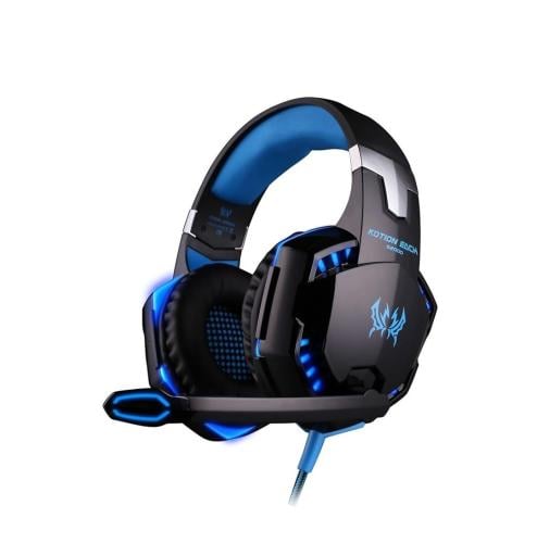 سماعة رأس للألعاب KOTION EACH G2000 ستيريو فوق الأذن باللون الأزرق