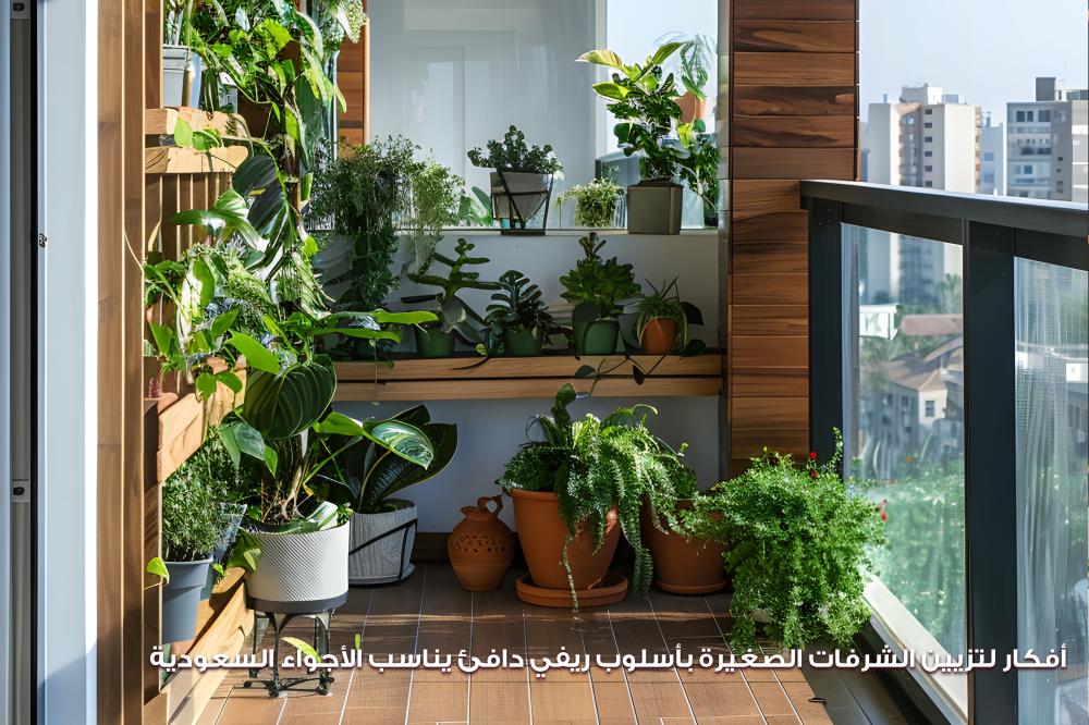 أفكار لتزيين الشرفات الصغيرة بأسلوب ريفي دافئ يناسب الأجواء السعودية