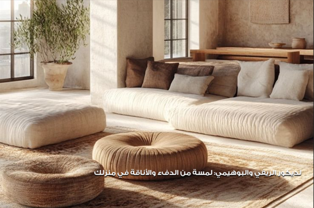 الديكور الريفي والبوهيمي: لمسة من الدفء والأناقة في منزلك
