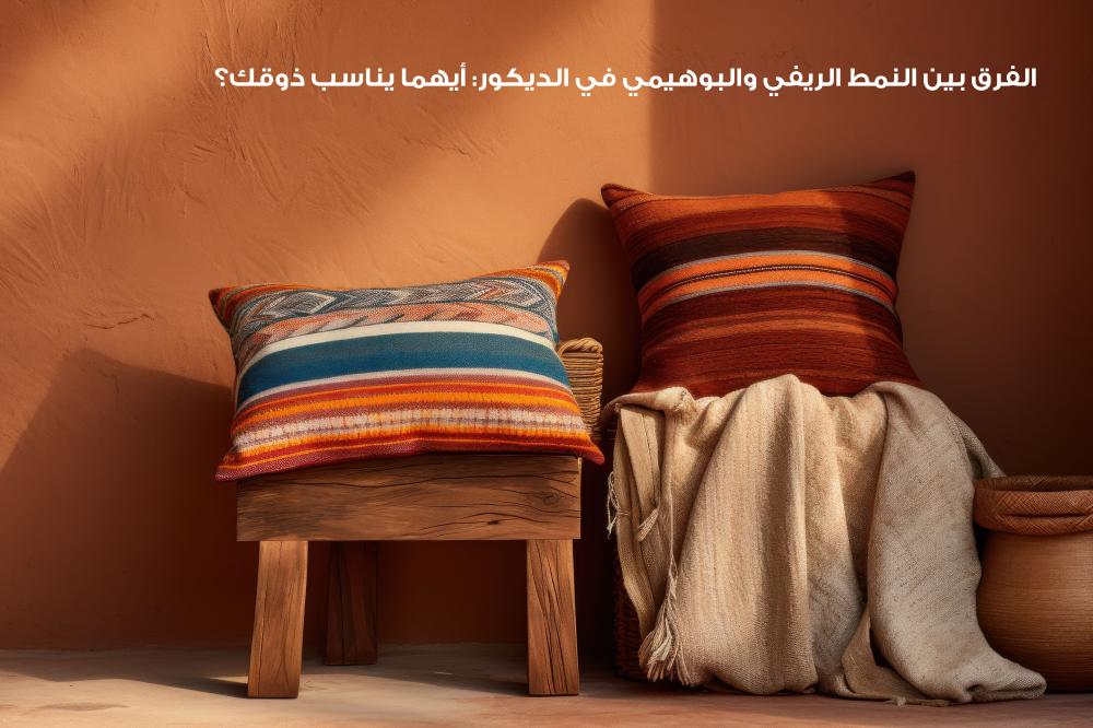 الفرق بين النمط الريفي والبوهيمي في الديكور: أيهما يناسب ذوقك؟