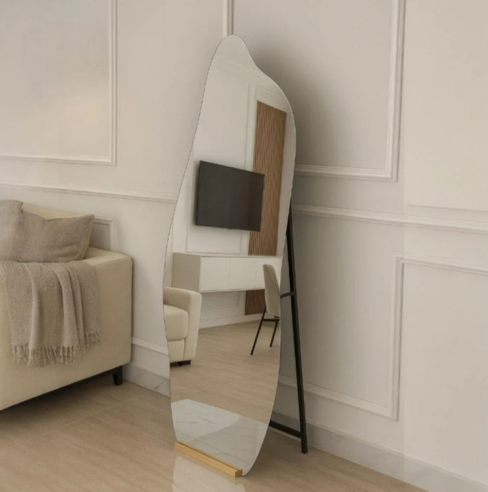 مرآة بتصميم موجي عصري فاخر مقاس 150*60 سم *LU
