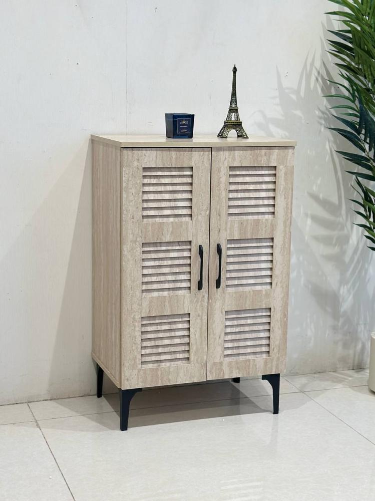 دولاب أحذية 2 أبواب بتصميم أنيق