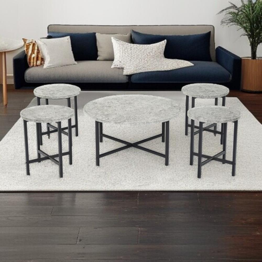 طاولة شاي خشب رمادي