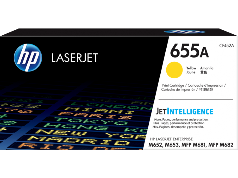 خرطوشة مسحوق الحبر الأصفر الأصلية HP 655A LaserJet (CF452A