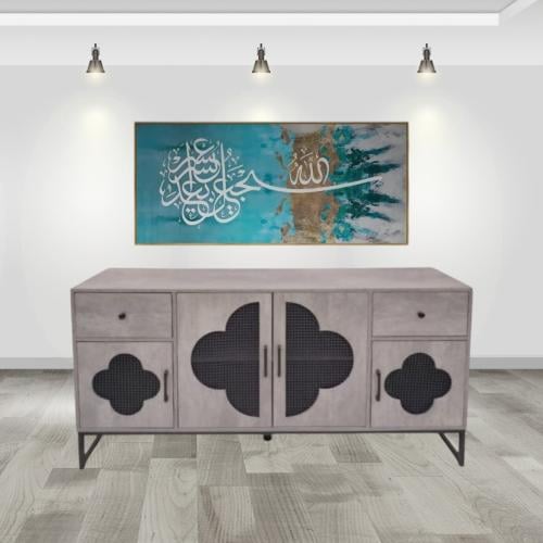 دولاب بوفية لون رمادي