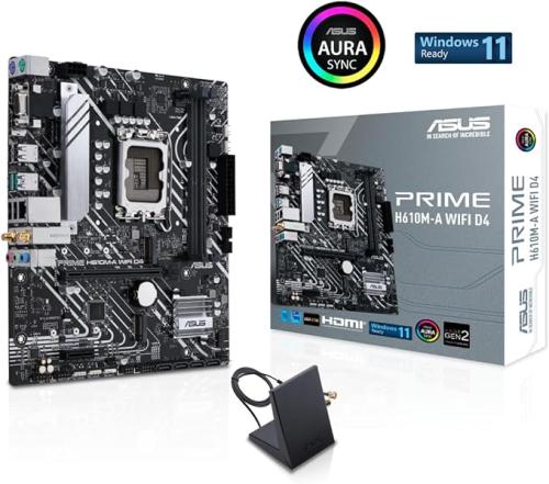 اسوستيك كمبيوتر برايم H610M-A واي فاي D4 2DDR4 1XPCIE 4.0 X16 2XM.2 4XSATA، من اسس، LGA 1700