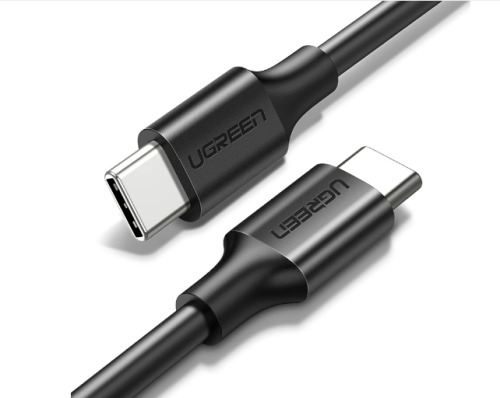 سلك شاحن يوجرين من USB-C إلى USB-C بطول 3م - أسود