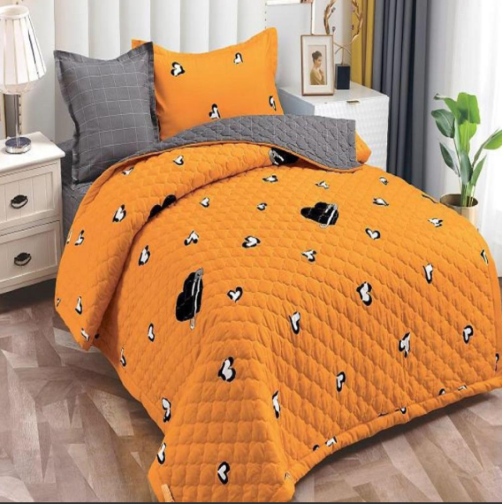 طقم مفرش نفر من هورس لحاف 4 قطع مضغوط رسومHOURS-126