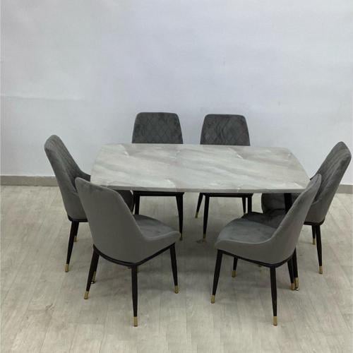 طاولة طعام 6 كرسي رخام