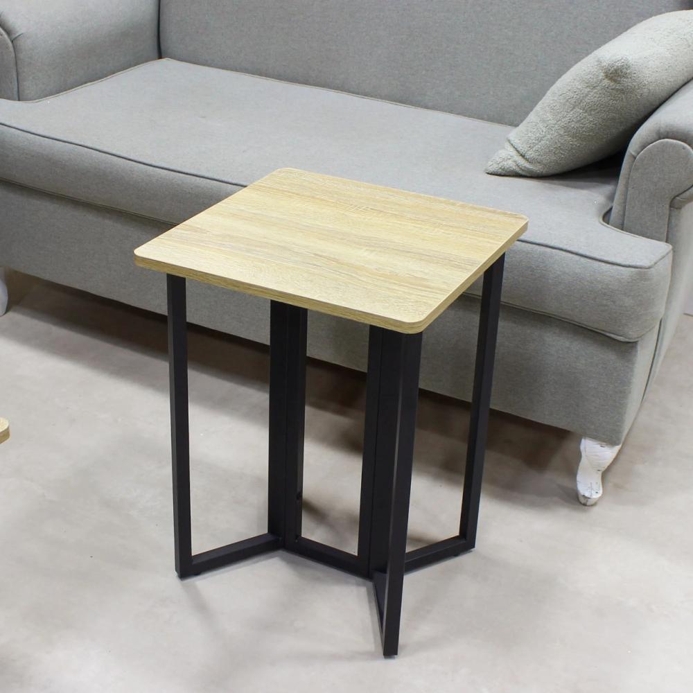 طقم طاولات ضيافة خشب بيج 5 قطع