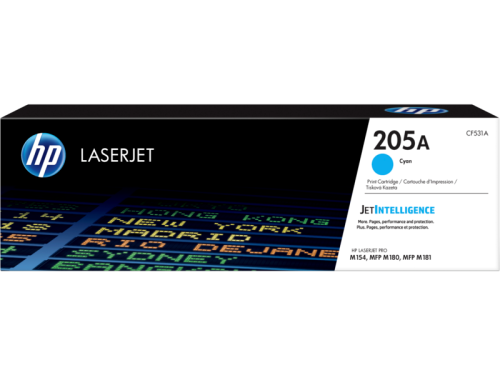 خرطوشة مسحوق حبر سماوي أصلية HP 205A‏ لطابعات LaserJet‏ (CF531A)
