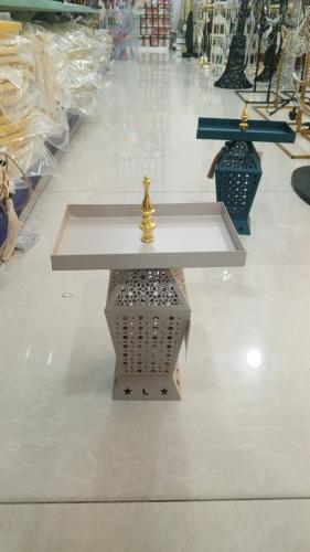 فانوس رمضان مع صينيه لون شمباني