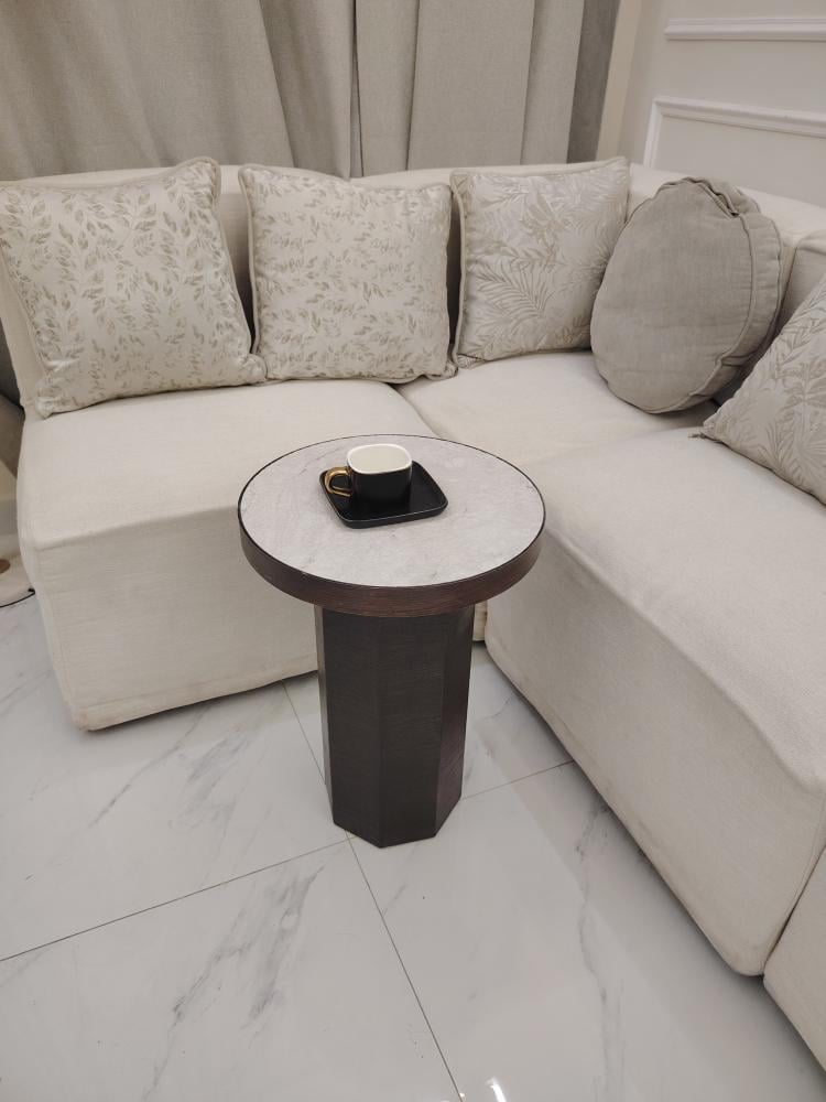 Luxury marble alternative tabletop set with 6 serving tables
