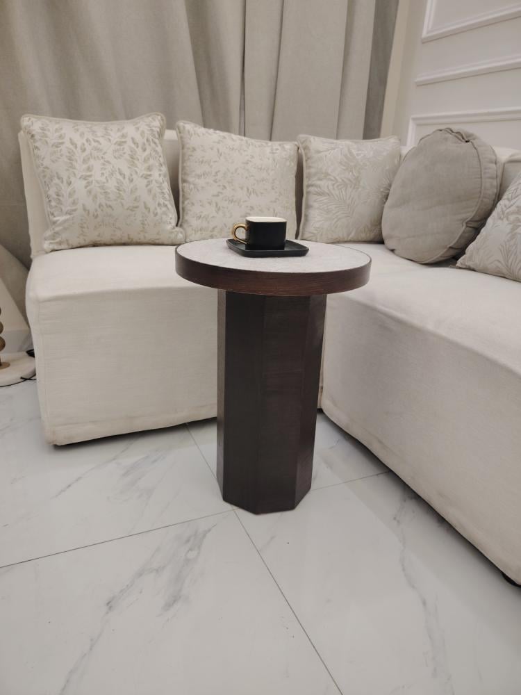 Luxury marble alternative tabletop set with 6 serving tables
