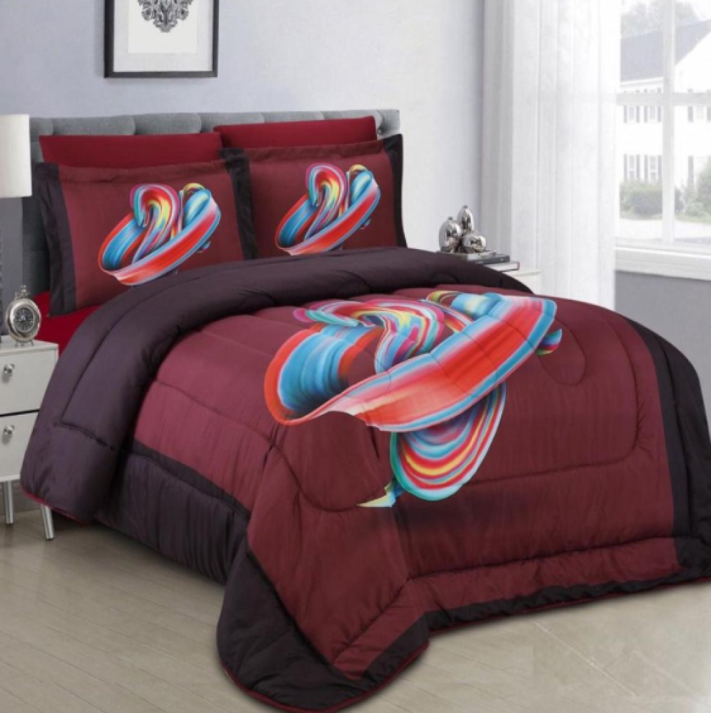 طقم مفرش نفرين من هورس لحاف 6 قطع كلاسيكMiriam-10