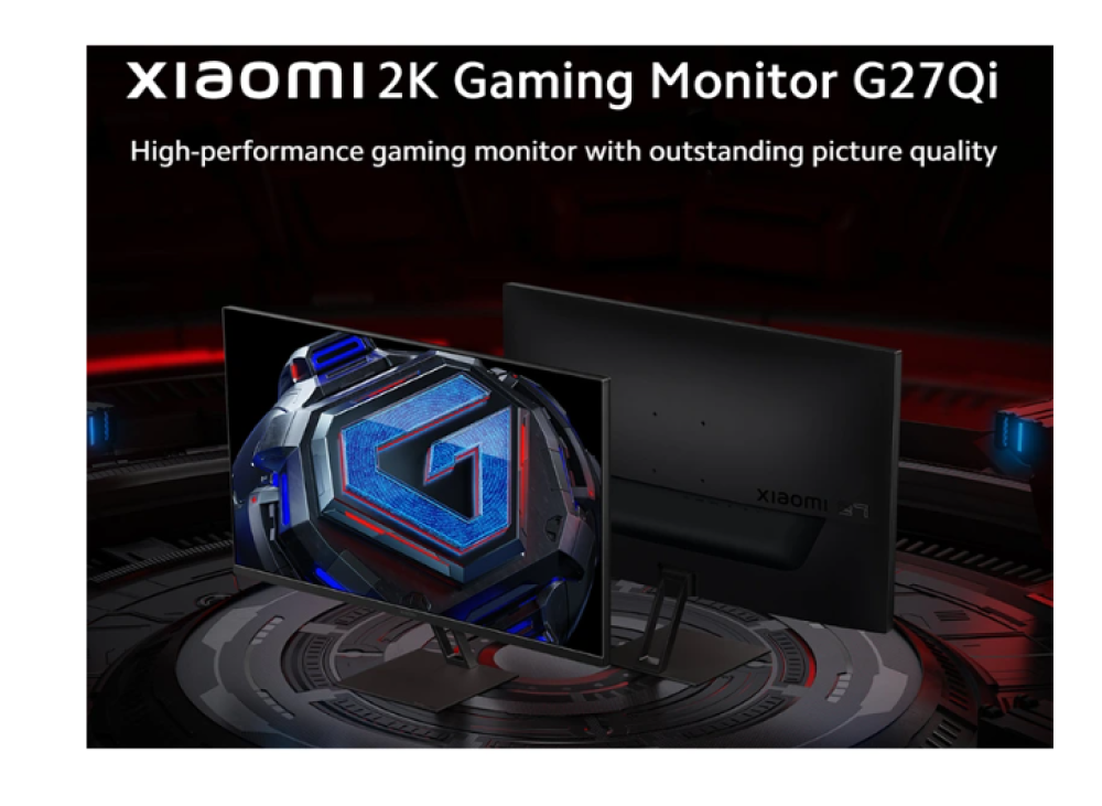 شاشة عرض شاومي للألعاب LCD G27Qi بدقة 2K بمعدل 180Hz وبحجم 27 انش ELA5597UK - أسود