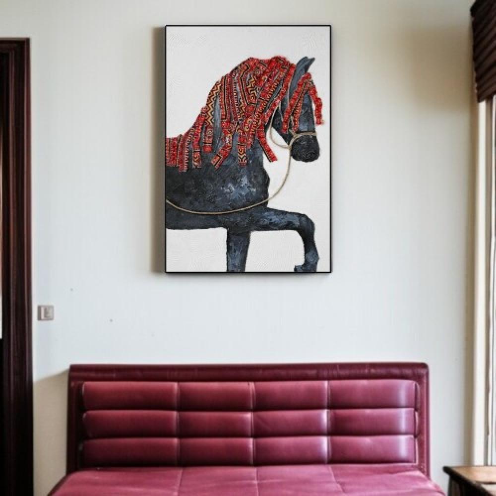 لوحات جدارية خيل 82*122 سم