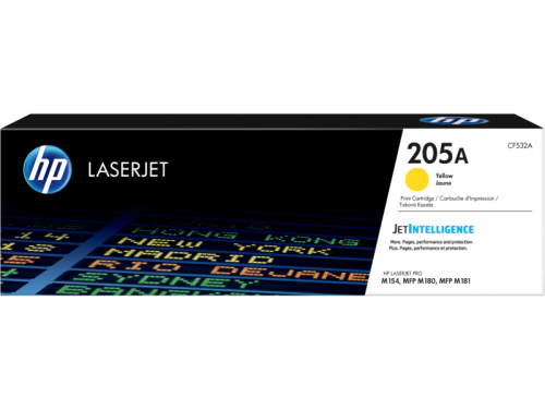 خرطوشة مسحوق حبر أصفر أصلية HP 205A‏ لطابعات LaserJet‏ (CF532A)