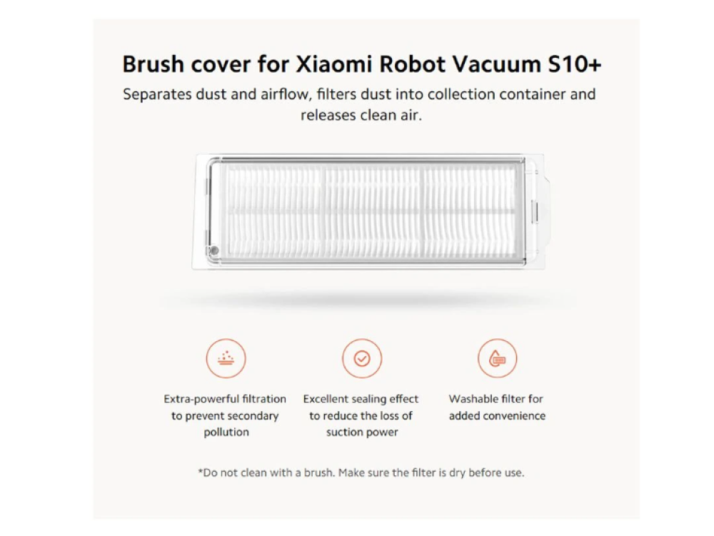 فلتر مكنسة شاومي الروبوتية مع مكانس S10-S12-T12-X20 موديل BHR6464GL - أبيض