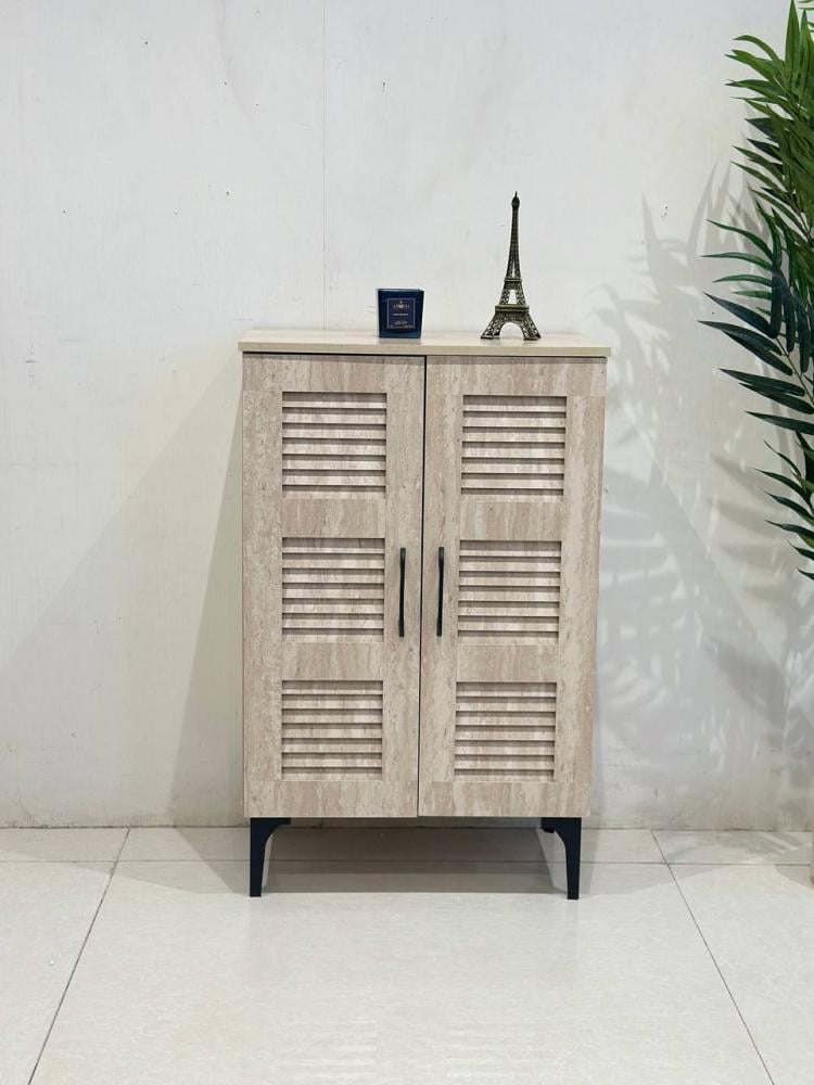 دولاب أحذية 2 أبواب بتصميم أنيق