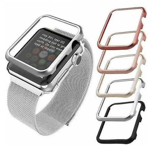 حماية لساعة ابل من الستانلس ستيل 44mm فضي