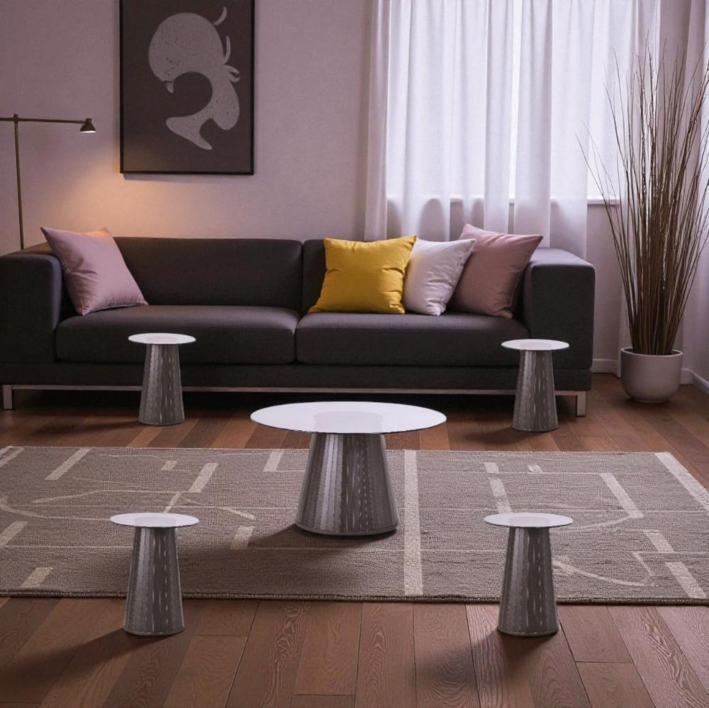 طقم طاولات ضيافة مع 4 خدمة خشب - تصميم عصري