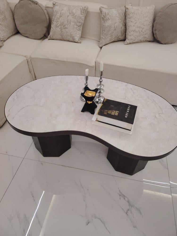 Luxury marble alternative tabletop set with 6 serving tables