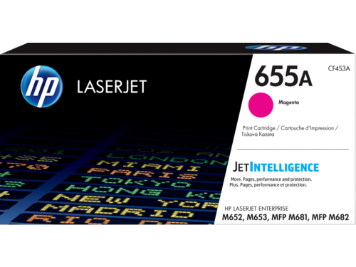 خرطوشة مسحوق الحبر الأرجواني الأصلية HP 655A LaserJet (CF453A)