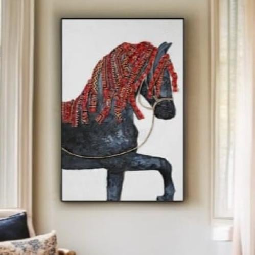 لوحات جدارية خيل 82*122 سم